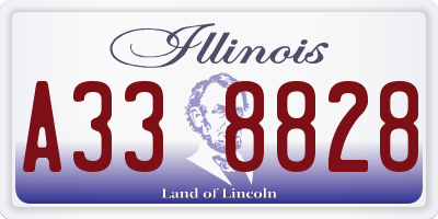 IL license plate A338828