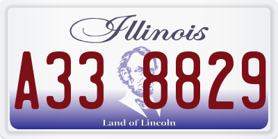 IL license plate A338829