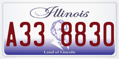 IL license plate A338830