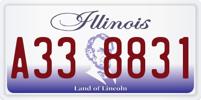 IL license plate A338831