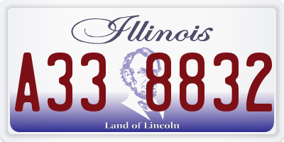IL license plate A338832