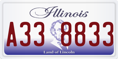 IL license plate A338833