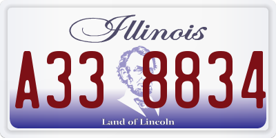 IL license plate A338834