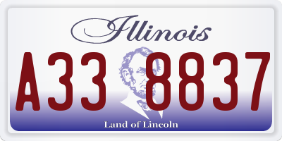 IL license plate A338837