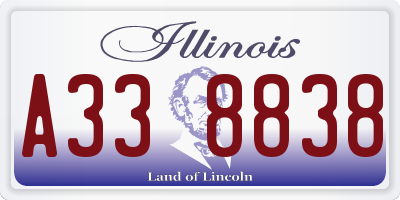 IL license plate A338838