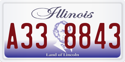 IL license plate A338843