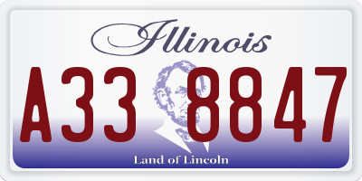 IL license plate A338847