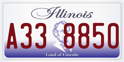 IL license plate A338850