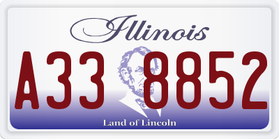 IL license plate A338852