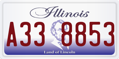 IL license plate A338853