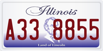 IL license plate A338855