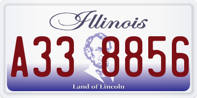 IL license plate A338856