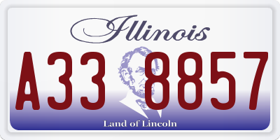 IL license plate A338857
