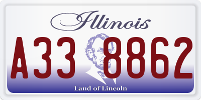 IL license plate A338862