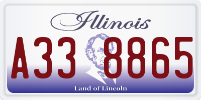 IL license plate A338865