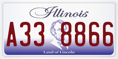 IL license plate A338866