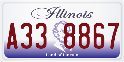 IL license plate A338867