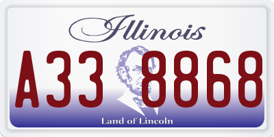 IL license plate A338868