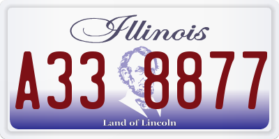 IL license plate A338877