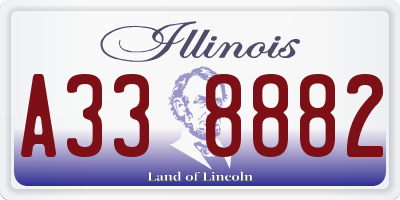 IL license plate A338882