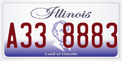 IL license plate A338883