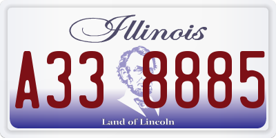 IL license plate A338885