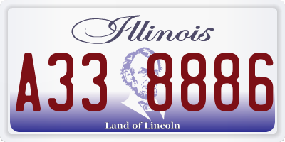 IL license plate A338886