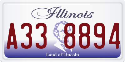 IL license plate A338894