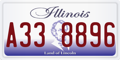 IL license plate A338896