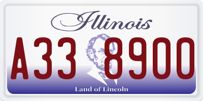 IL license plate A338900