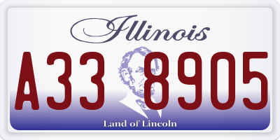IL license plate A338905