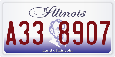 IL license plate A338907