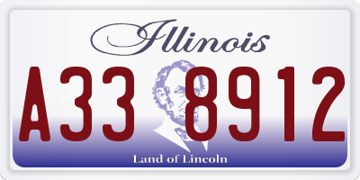 IL license plate A338912