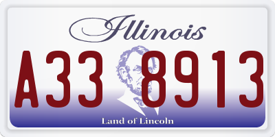 IL license plate A338913