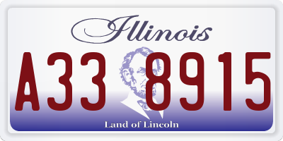 IL license plate A338915