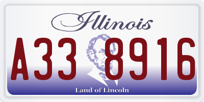 IL license plate A338916