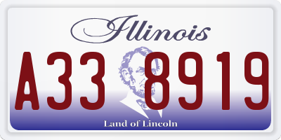 IL license plate A338919