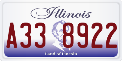IL license plate A338922