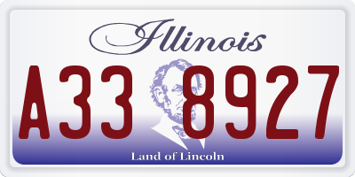 IL license plate A338927