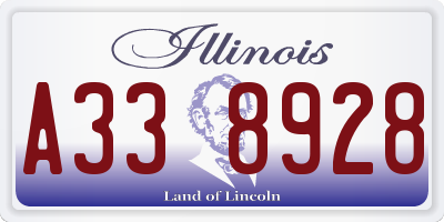 IL license plate A338928