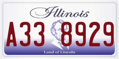 IL license plate A338929