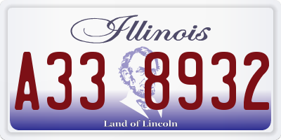 IL license plate A338932
