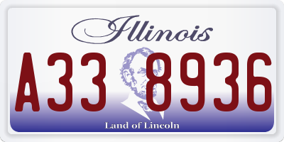 IL license plate A338936