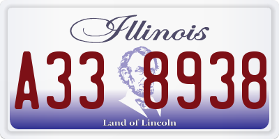 IL license plate A338938