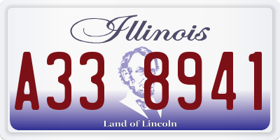 IL license plate A338941