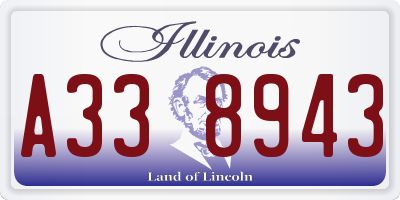 IL license plate A338943