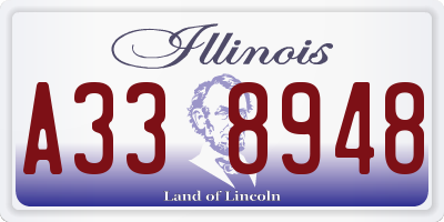 IL license plate A338948