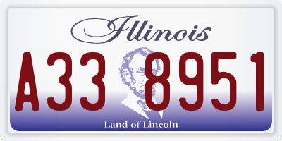 IL license plate A338951