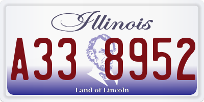 IL license plate A338952