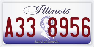 IL license plate A338956